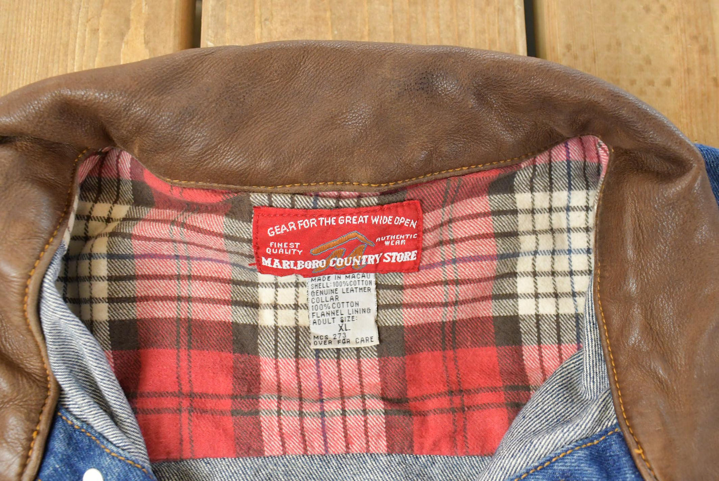 Vintage 1990s Marlboro Country Store Denim Jean Jacket Men's XL