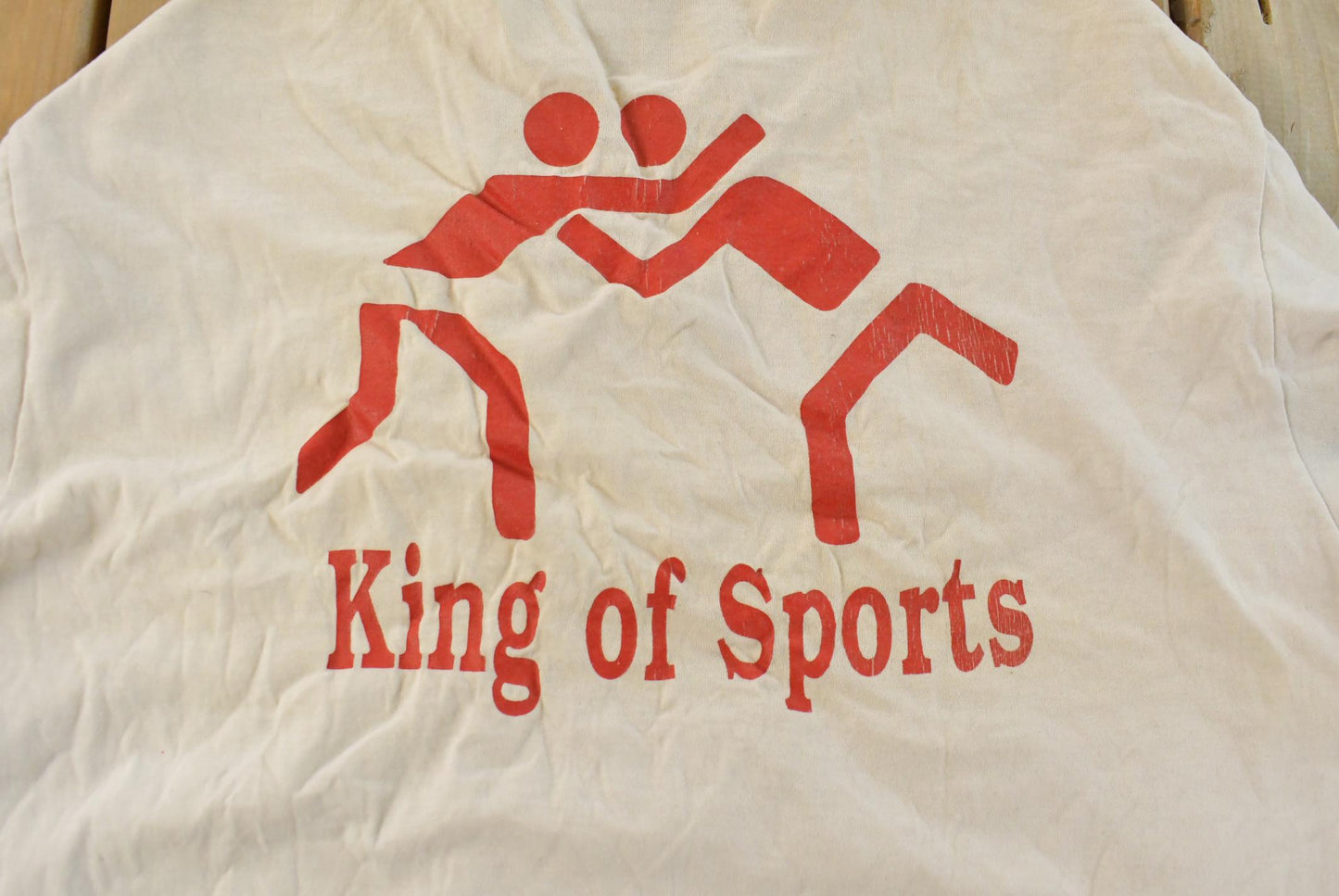 Vintage 1990 Region 1A Wrestling Long Sleeve Graphic T-Shirt Men's L