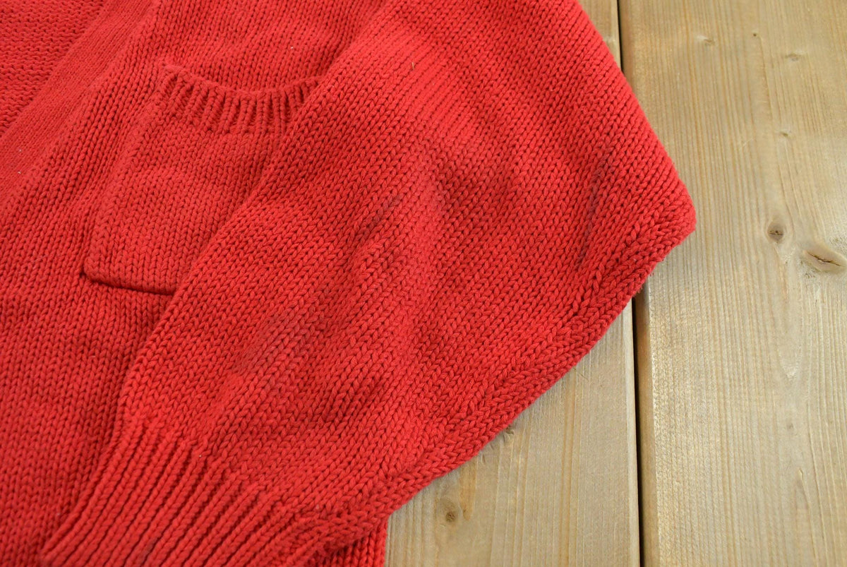 Vintage 1980s Cambridge Dry Goods Knit Cotton Cardigan Sweater Women's L