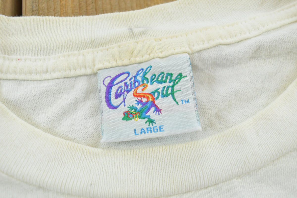 Vintage 1995 Jimmy Buffett's Caribbean Soul Cheese Burger in Paradise Souvenir Single Stitch Graphic T-Shirt Men's M