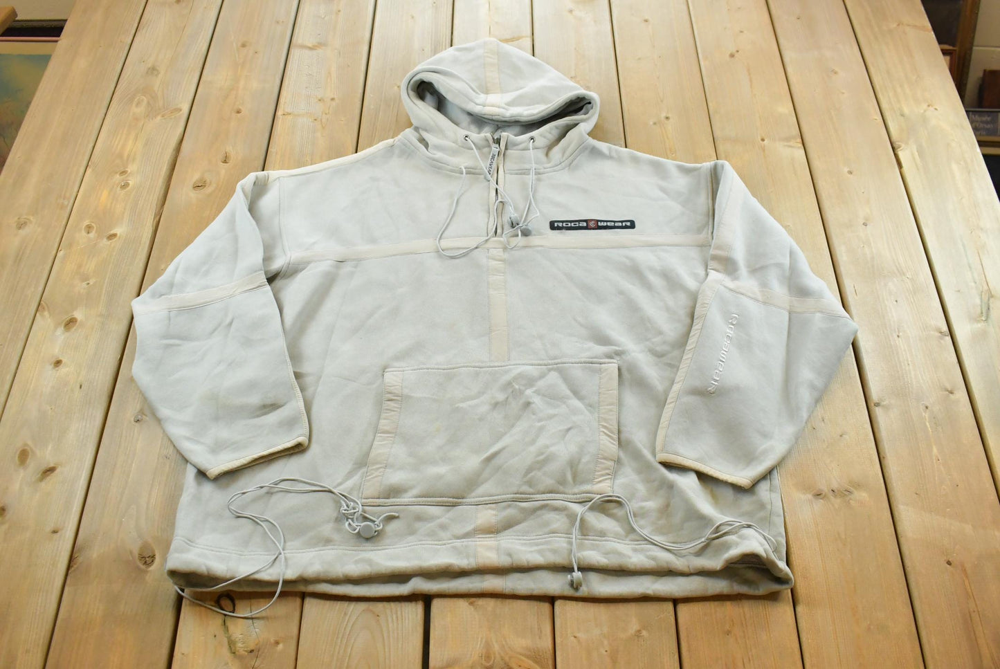 Vintage Y2K Rocawear Quarter Zip Hoodie Sweatshirt Men's 3XL / 00s Outerwear / 2000s Streetwear / NYC / Hip Hop / Rap