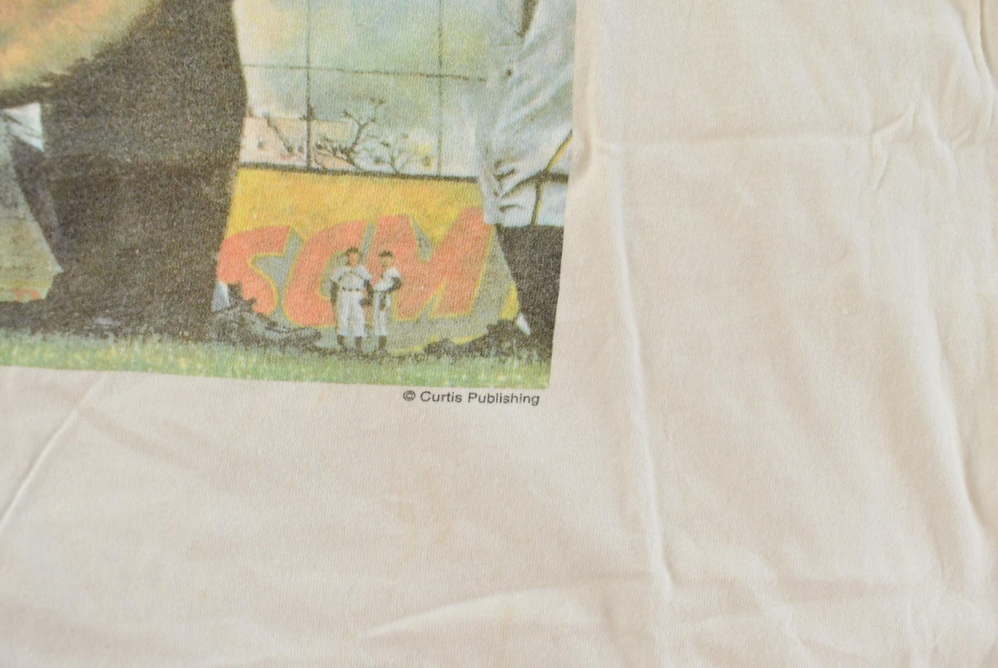Vintage 1990's Norman Rockwell Tough Call Art T-Shirt Men's L