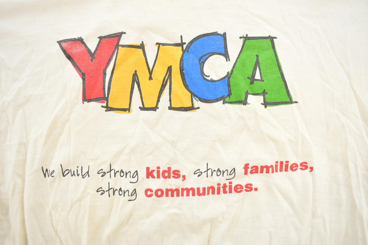 Vintage 1990s YMCA We Build Strong Kids, Families And Communities Long Sleeve T-Shirt Men's L