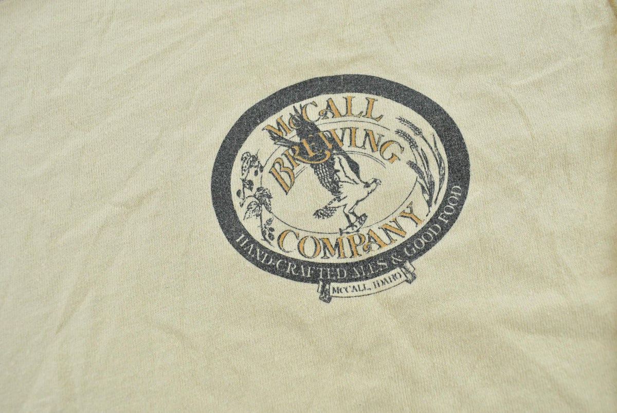 Vintage 1990s McCall Brewing Co Brundage Brown Ale Promotional Long Sleeve T-Shirt Men's M