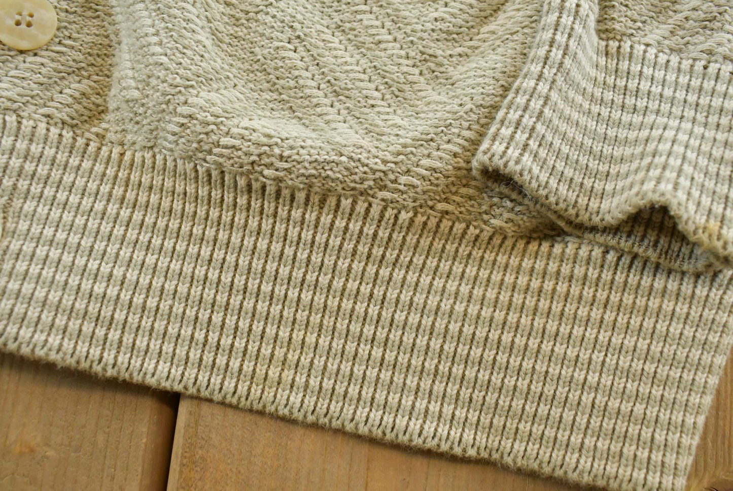 Vintage 1990s Claiborne Cotton Knit Cardigan Sweater Mens L