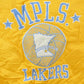 Vintage Y2K DEADSTOCK Minneapolis Lakers NBA Hardwood Classics Basketball Snap On Button Satin Jacket Mens 2XL
