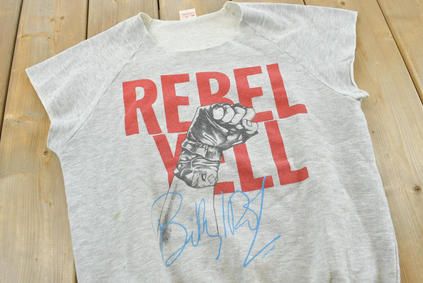 Vintage 1983 Bily Idol Rebel Yell Short Sleeve Sweatshirt Men's M