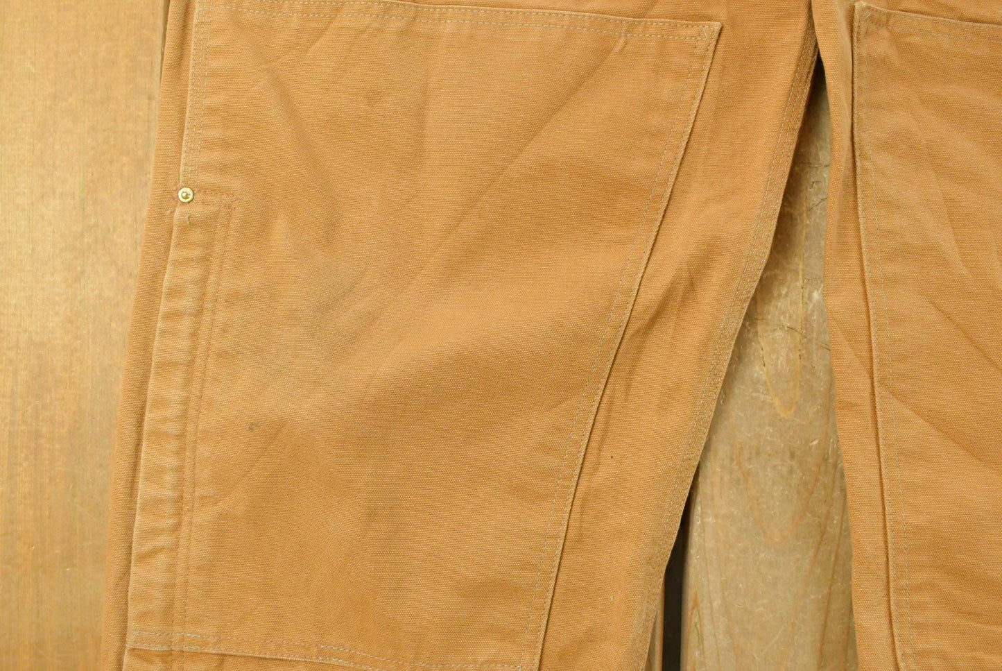 Vintage 1990s Carhartt Double Knee Canvas Bib Overalls Men's 46 x 31