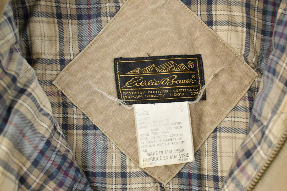 Vintage 1990s Eddie Bauer Plaid Lined Jacket Men's M