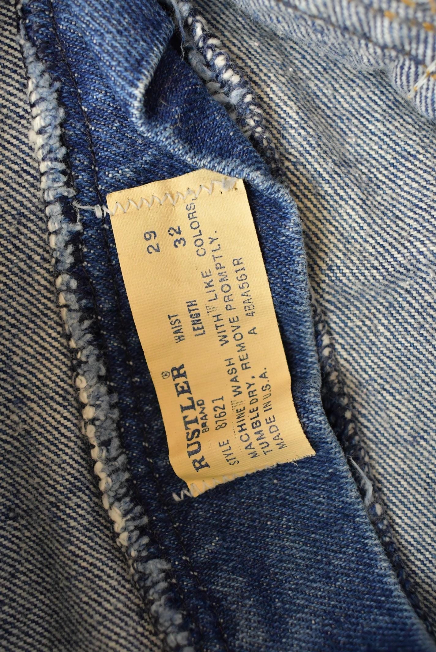 Vintage 1980s Rustler Denim Jeans Men's 27 x 32