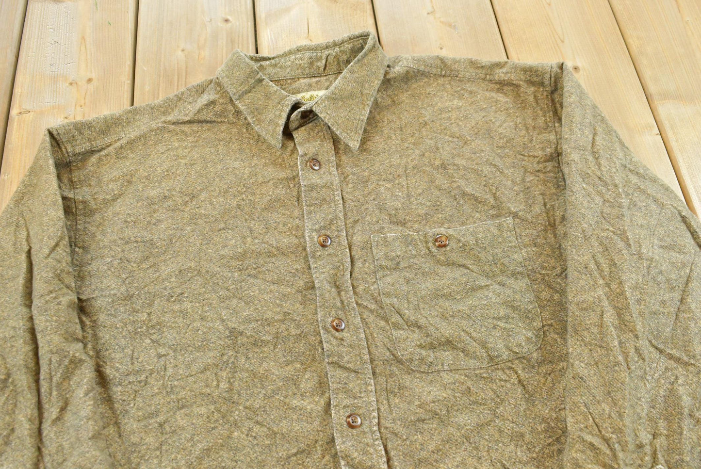 Vintage 1990s Cabela's Deerskin Chamois Button Up Shirt Men's L / Hunting Outdoorsman / 90s Streetwear / Outdoor Wear