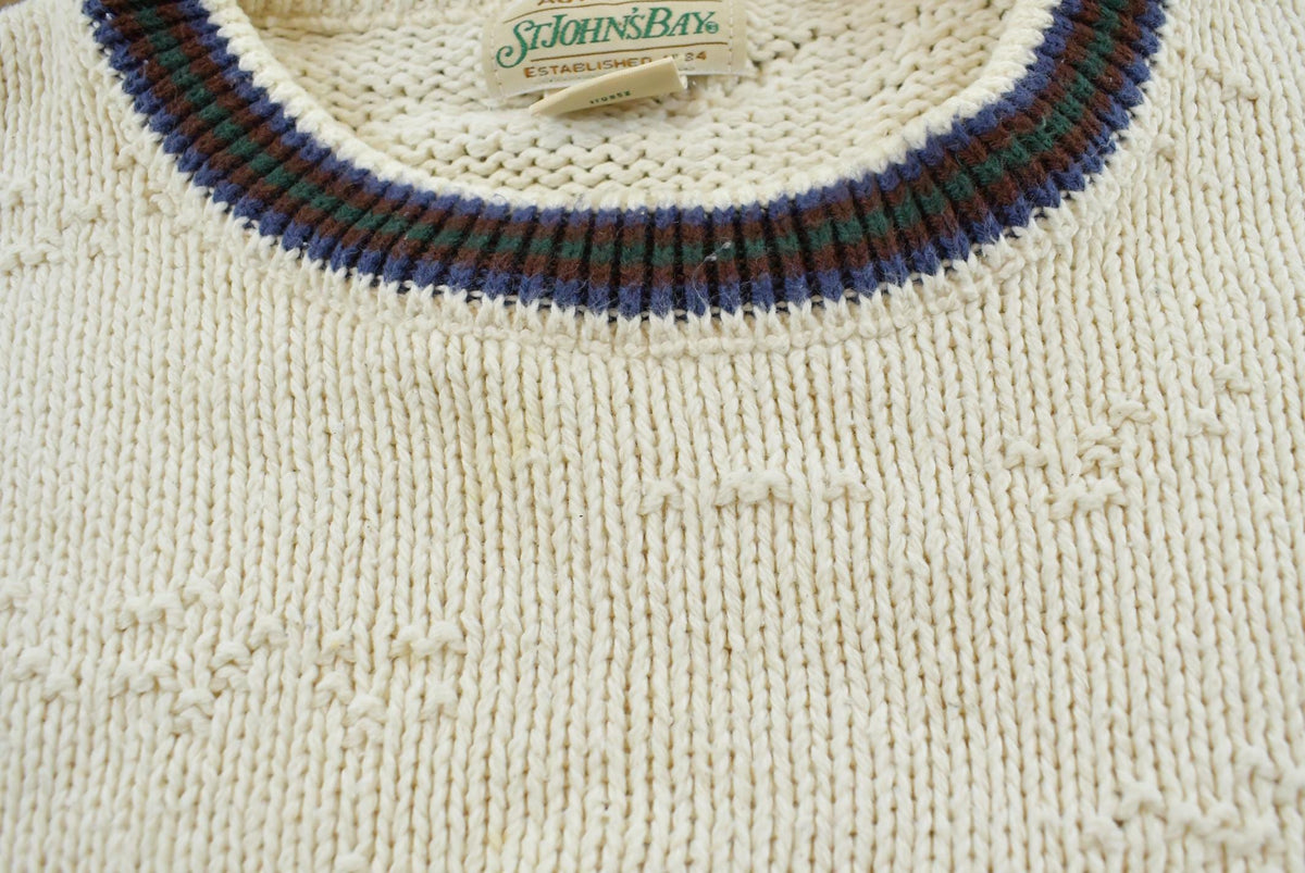 Vintage 1990s St. John's Bay Duck Knit Crewneck Sweater Men's L
