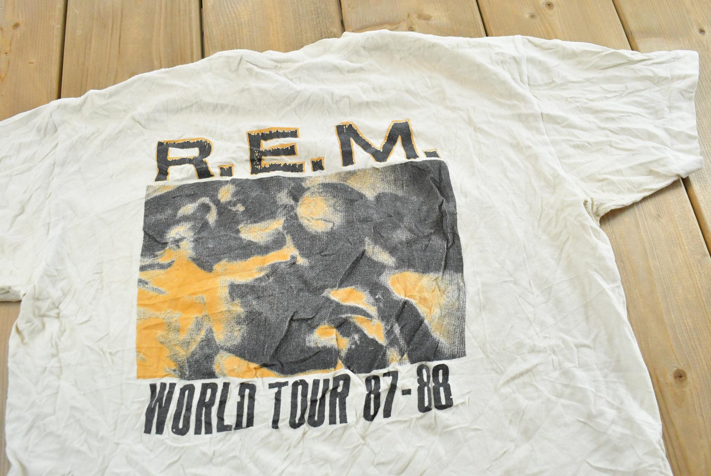 Vintage 1980s R.E.M. 87-88 World Tour Band T-Shirt Mens M