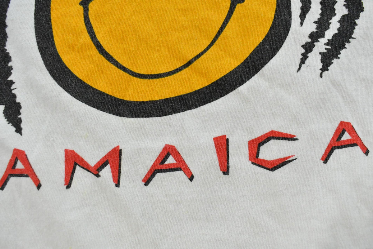 Vintage 1990s Smile Mon Jamaica Smiley Face Souvenir Travel T-Shirt Men's L