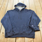 Vintage 2000s Champion Blue Small Logo Hoodie Sweatshirt Men's M / Y2K Streetwear / 00s Basic Layering Essential