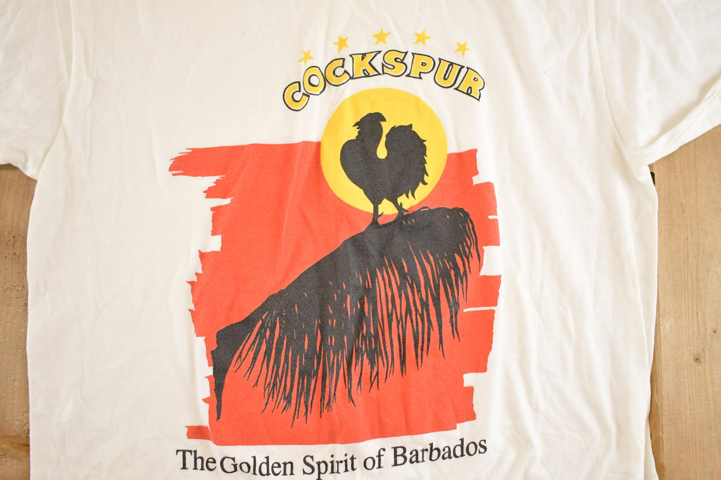 Vintage 1990's Cockspur Barbados Souvenir Travel T-Shirt Mens L
