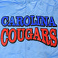 Vintage 2000s Carolina Cougars Hardwood Classics NBA Basketball Embroidered Snap Button Satin Bomber Jacket Mens 3XL