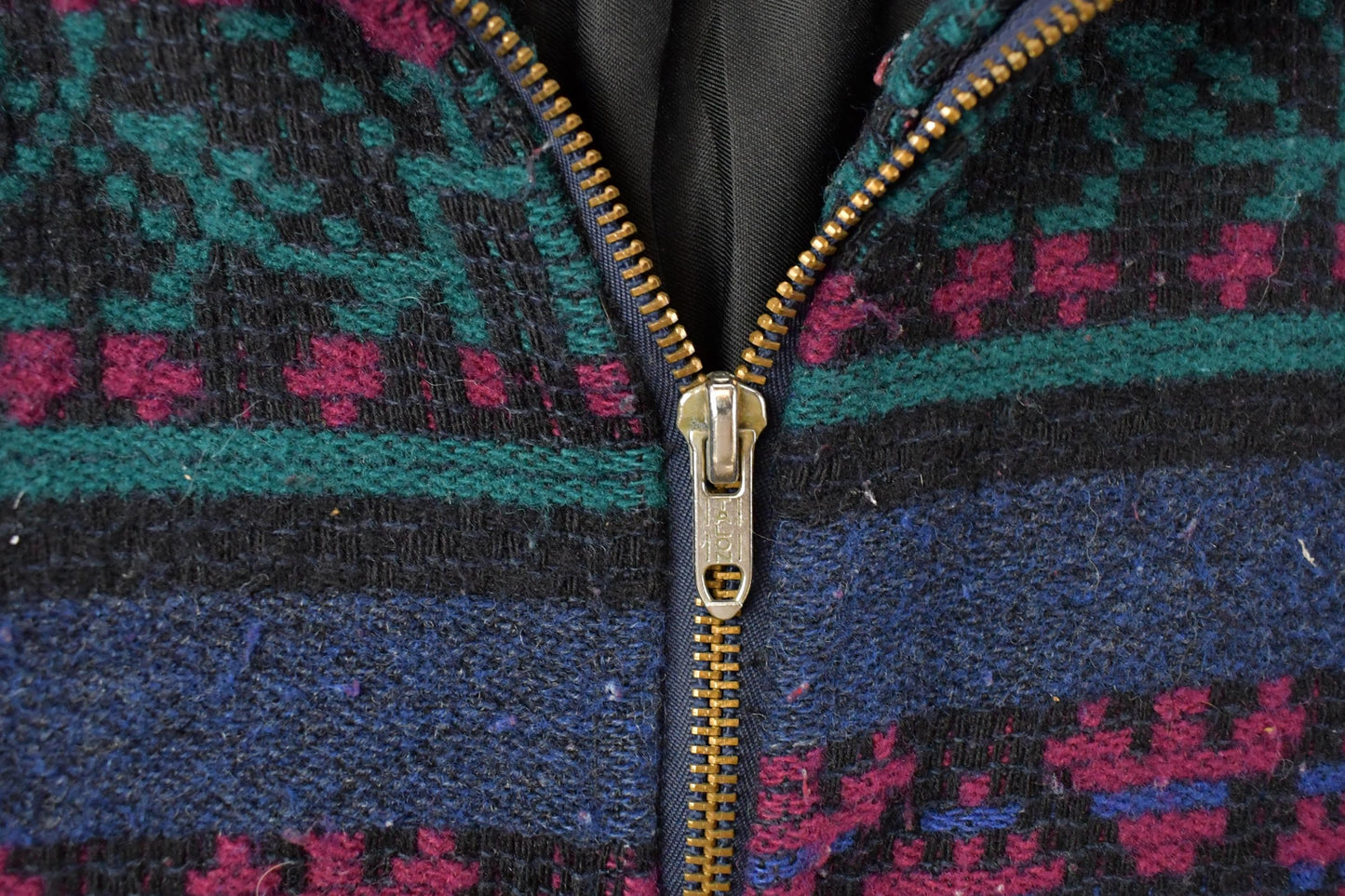 Vintage 1990s Woolrich Aztec Pattern Wool Jacket Women's M