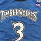 Vintage 1990s Minnesota Timberwolves NBA Stephon Marbury Cropped Basketball Jersey Women's M