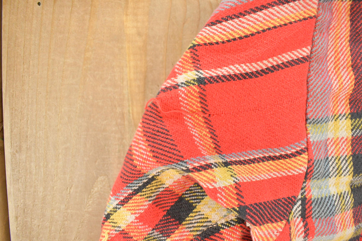 Vintage 1990s Distressed Big Mike Plaid Flannel Button Up Shirt Men's S