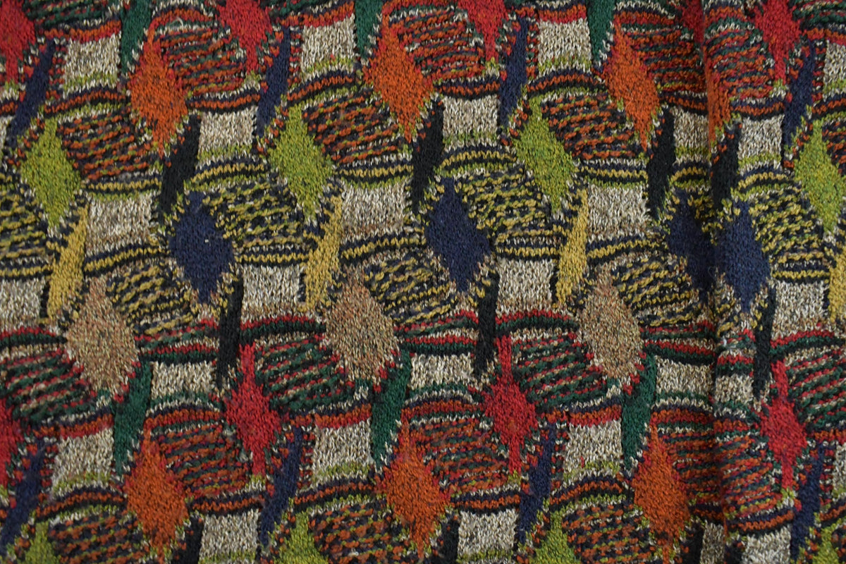 Vintage 1990s Protégé Abstract Knit Crewneck Sweater Men's XL Tall / Vintage 90s Crewneck / Funky Patterns / Made in USA