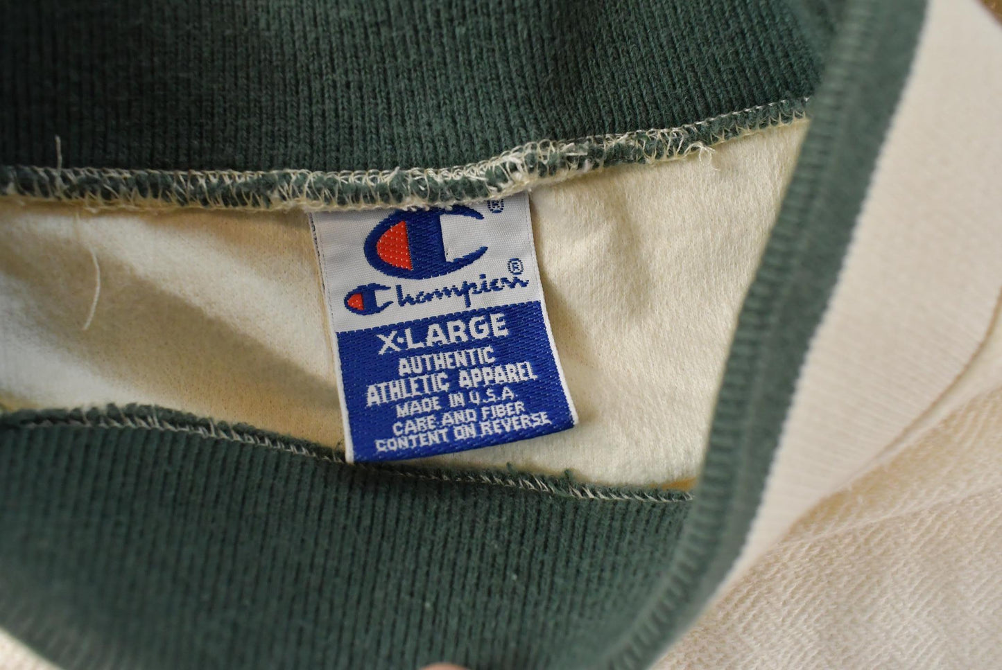 Vintage 1990s Champion Blank Mock Neck Long Sleeve Crewneck Shirt Men's XL