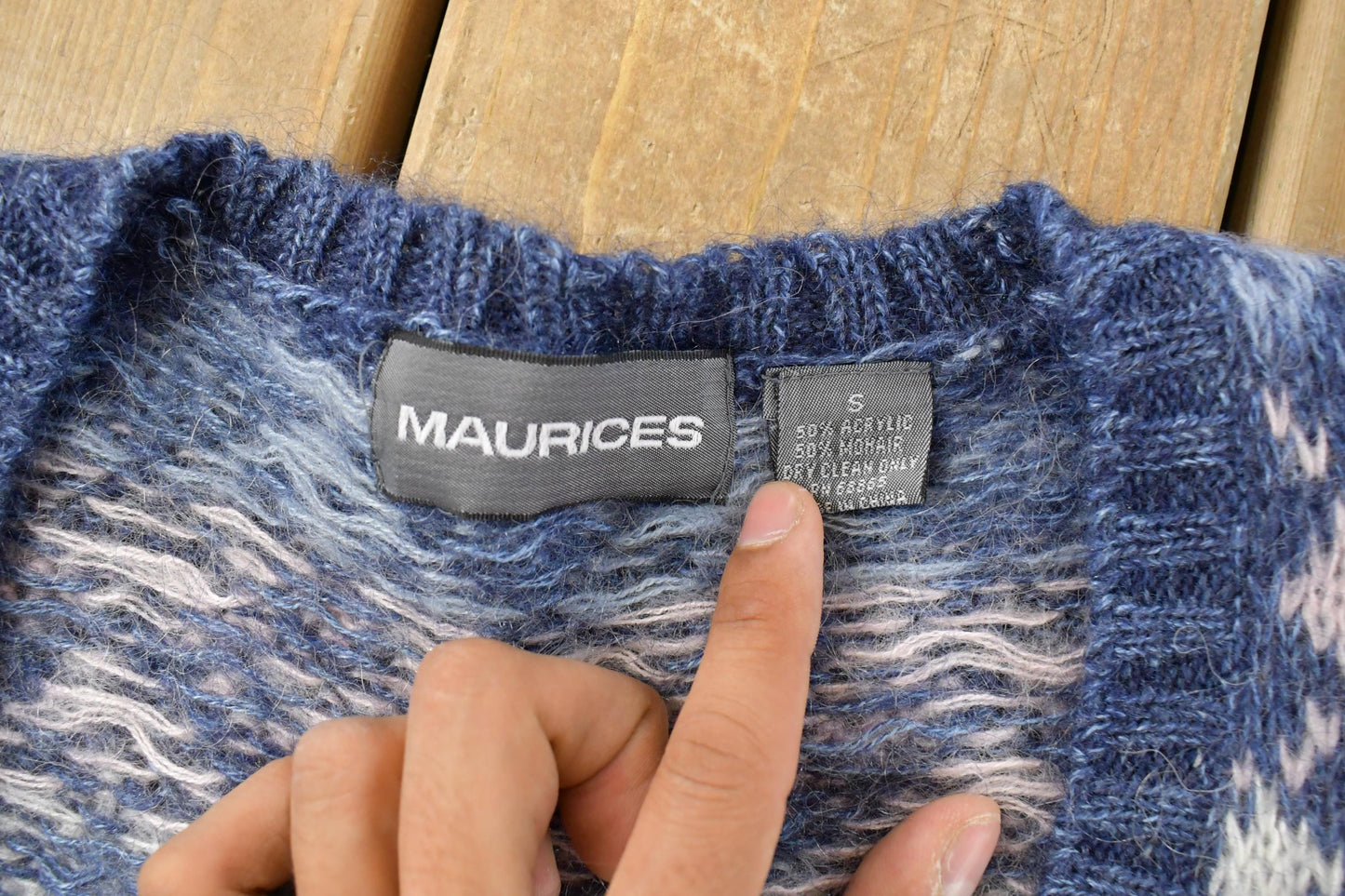 Vintage 1990s Maurices Mohair Knit Cardigan Sweater Women's M