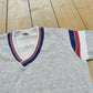 Vintage 1980s Fleece Mates Short Sleeve V-Neck Sweatshirt Men's S