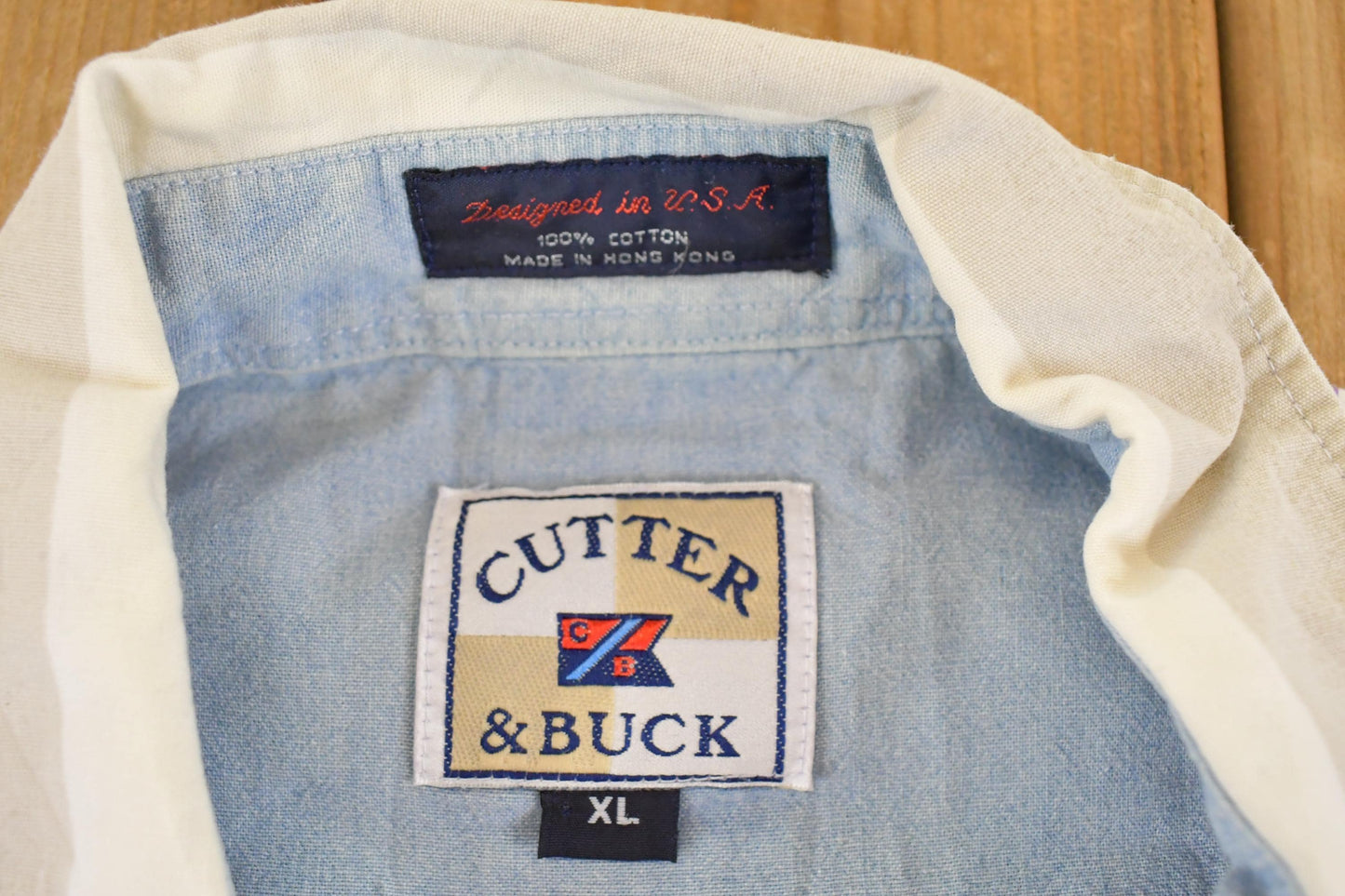 Vintage 1990's Pinehurst Cutter And Buck Golfing Button Up Shirt Men's XL