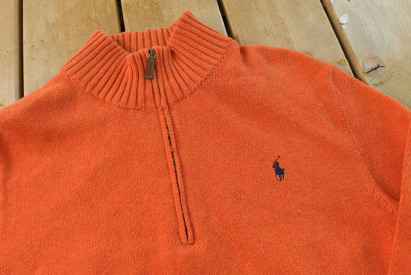 Vintage 2000s Polo Ralph Lauren Knit Quarter Zip Sweatshirt Men's L