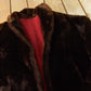 Vintage 1960s Mouton Fur Coat Wool Lining Adult L