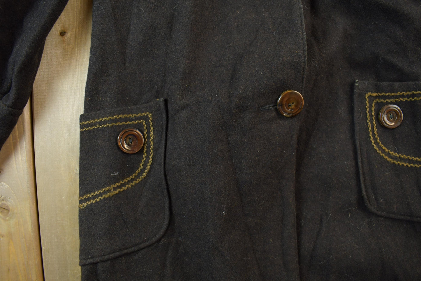 Vintage 1990s Wool Overcoat Jacket Men's S