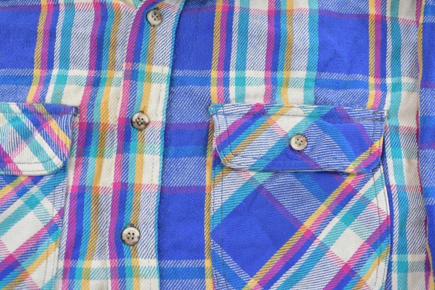 Vintage 1990s Mighty-Mac Plaid Flannel Button Up Shirt Men's XL