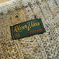 Vintage 1980s River View Cable Knit Crewneck Sweater Men's L