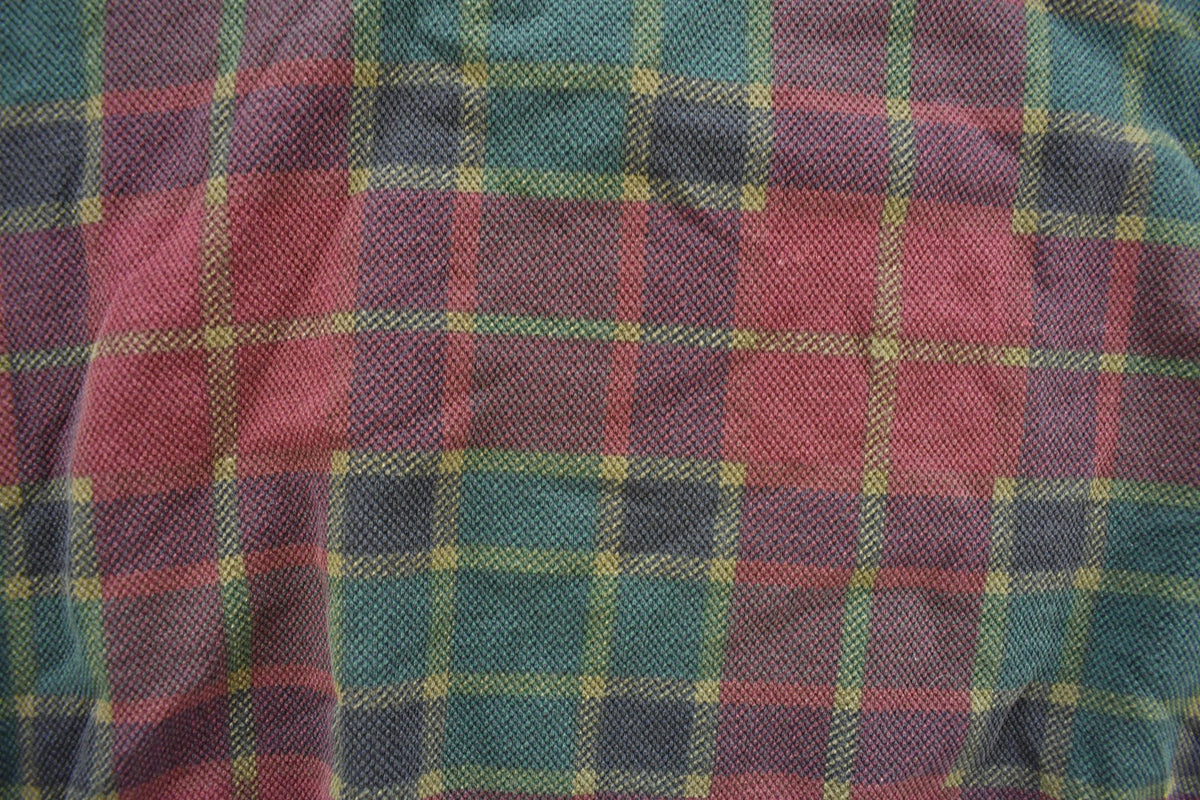 Vintage 1990s Dockers Plaid Rugby Button Up Shirt Men's XL