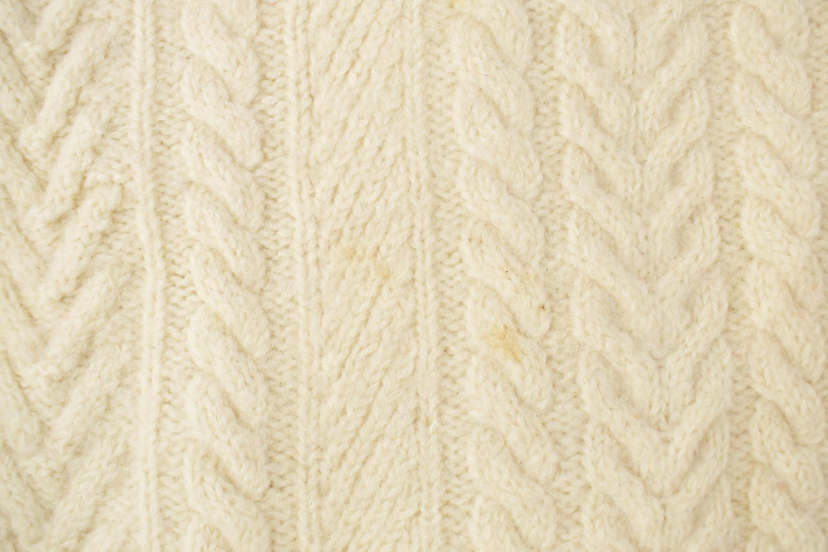 Vintage 1990s Lauren Ralph Lauren Turtle Neck Fisherman Ribbed Wool Knit Sweater Women's M