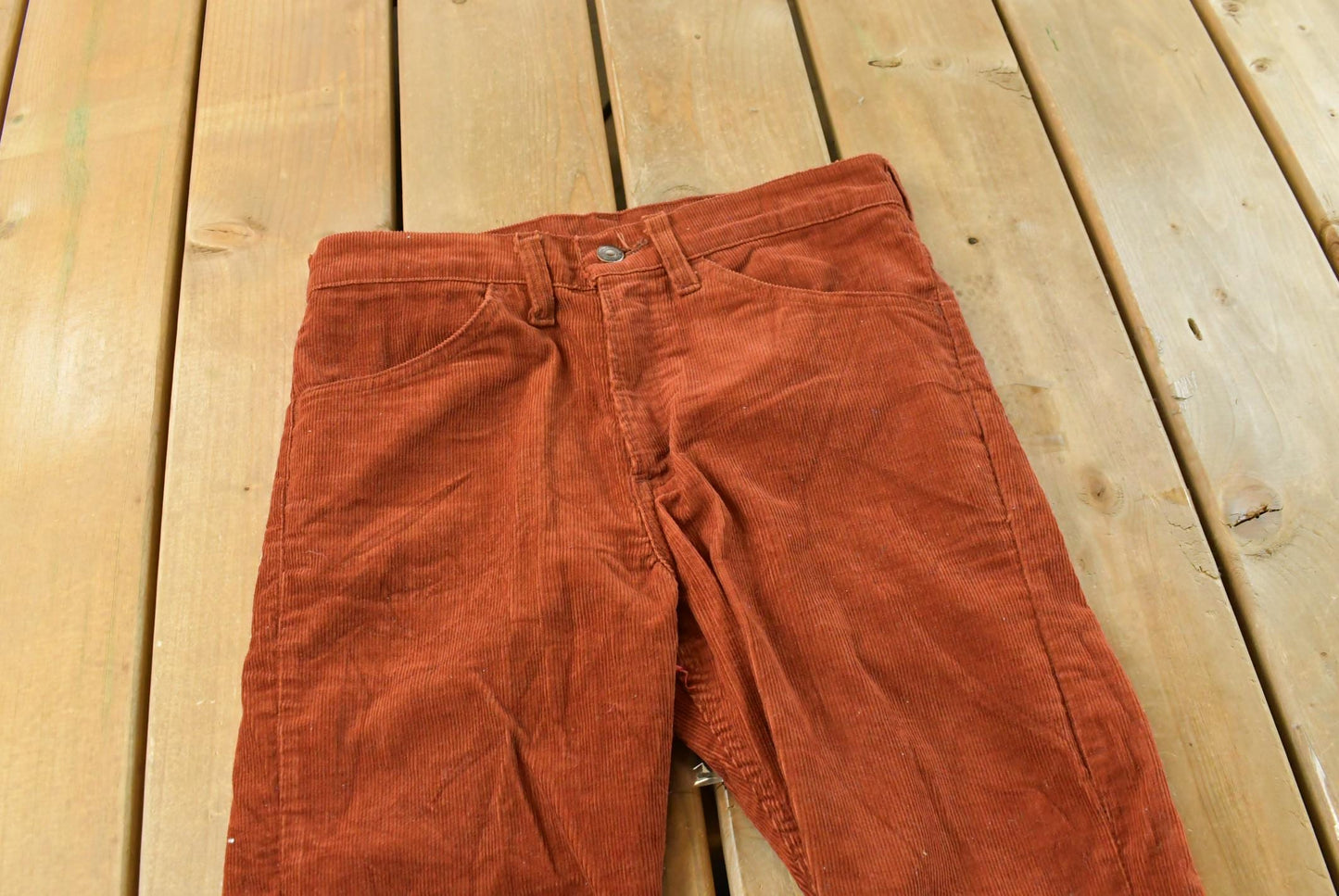 Vintage 1970s Levi's Orange Corduroy Pants Women's 29 x 32.5