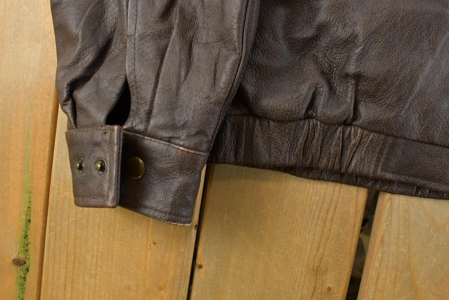 Vintage 1990s St. John's Bay Leather Bomber Jacket Men's Large