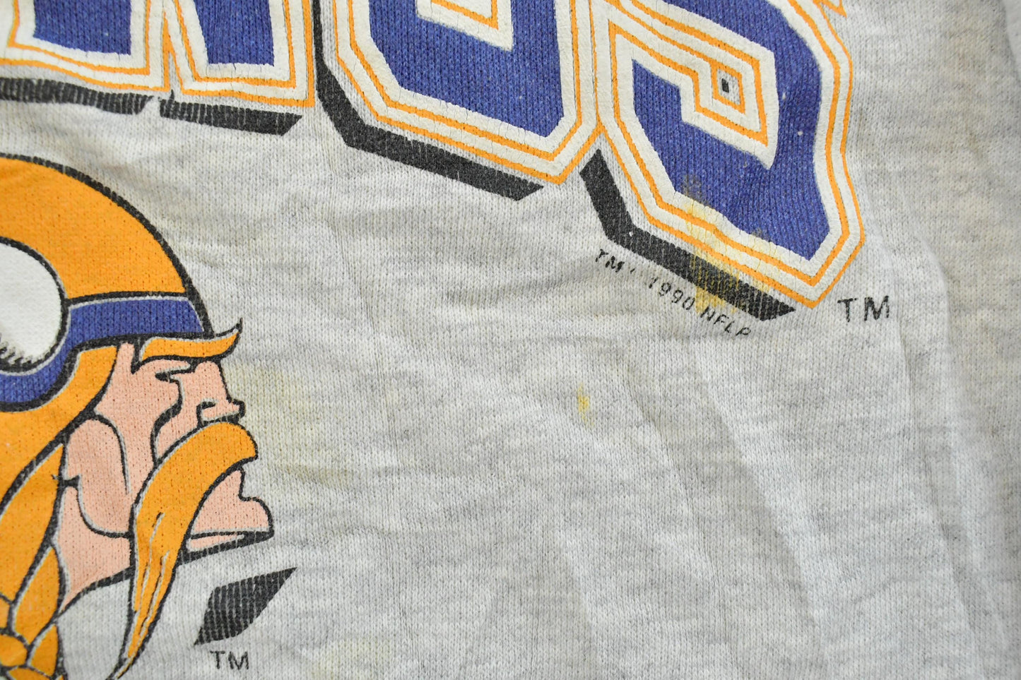 Vintage 1990s Minnesota Vikings NFL Crewneck Sweatshirt Men's Large