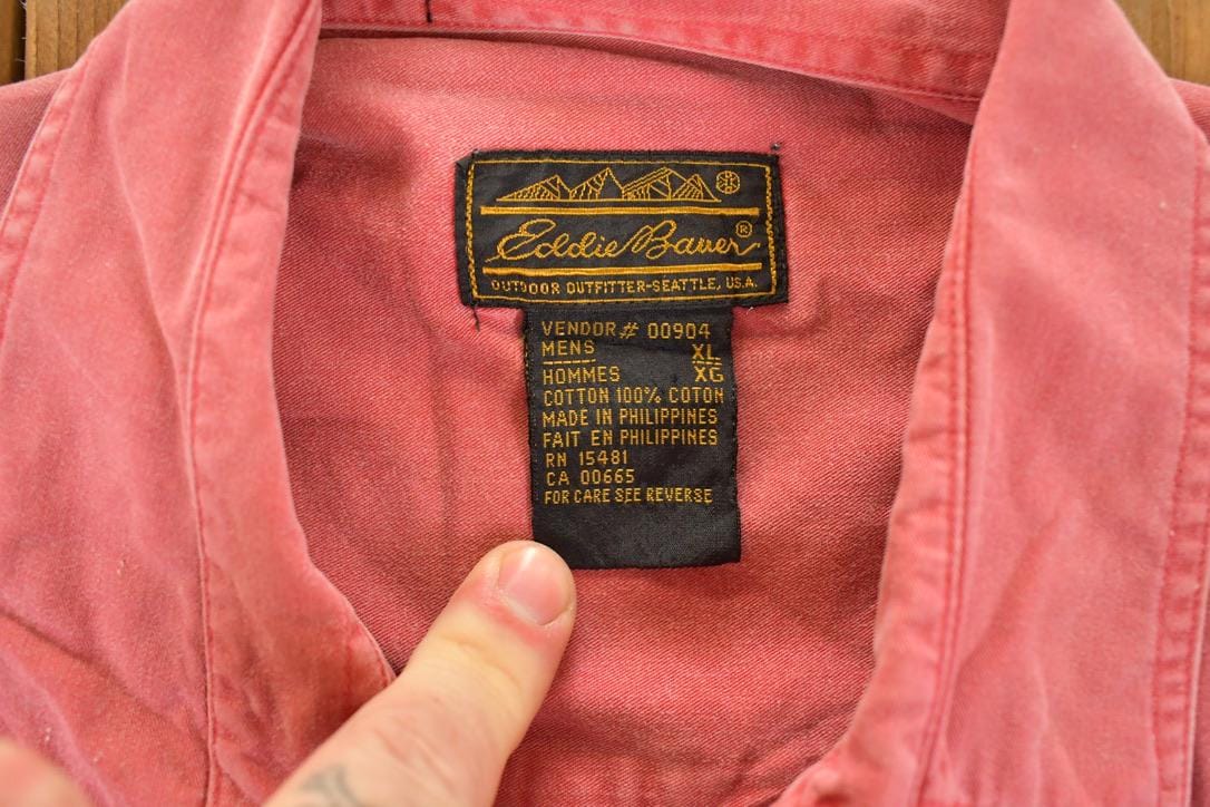 Vintage 1990s Eddie Bauer Button Up Shirt Men's XL
