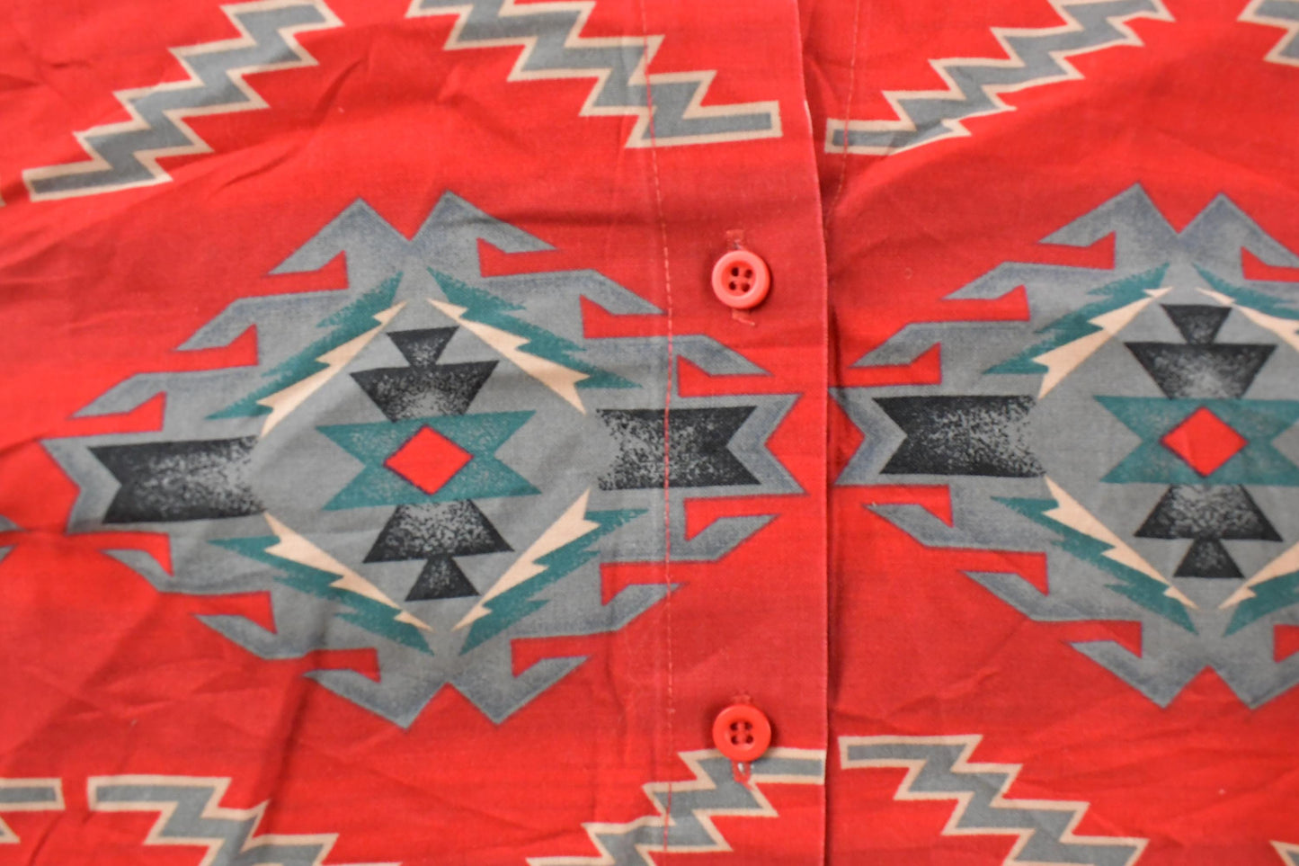 Vintage 1990s Roper Aztec Western Button Up Shirt Men's Large