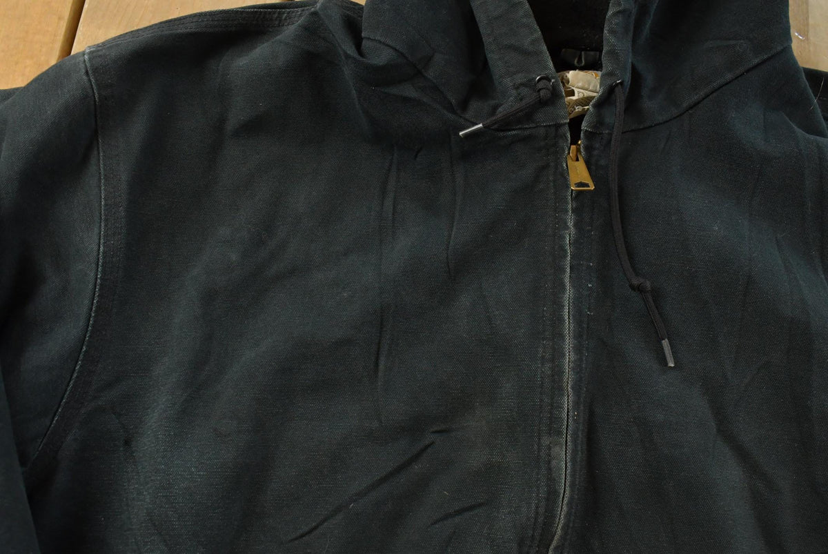 Vintage 1990s Distressed Carhartt Hooded Work Jacket Men's 3XL