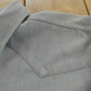 Vintage 1990s Wrangler Gray Canvas Button Up Snaps Western Shirt Men's L