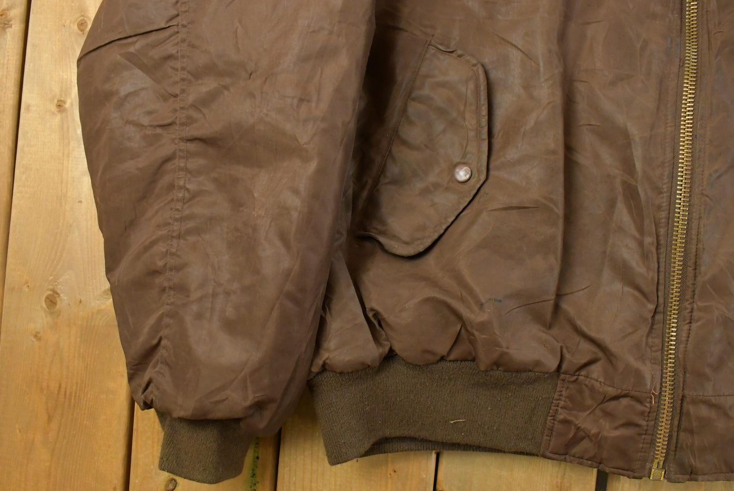 Vintage 1990s Delf USA Parka Flyer Military Bomber Flight Jacket Men's Large