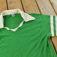 Vintage 1980s Artex Blank Green Pullover Polo Shirt Men's M