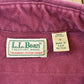 Vintage 1990s L.L. Bean Maroon Chamois Cloth Embroidered Fly Fishing Button Up Shirt Men's L