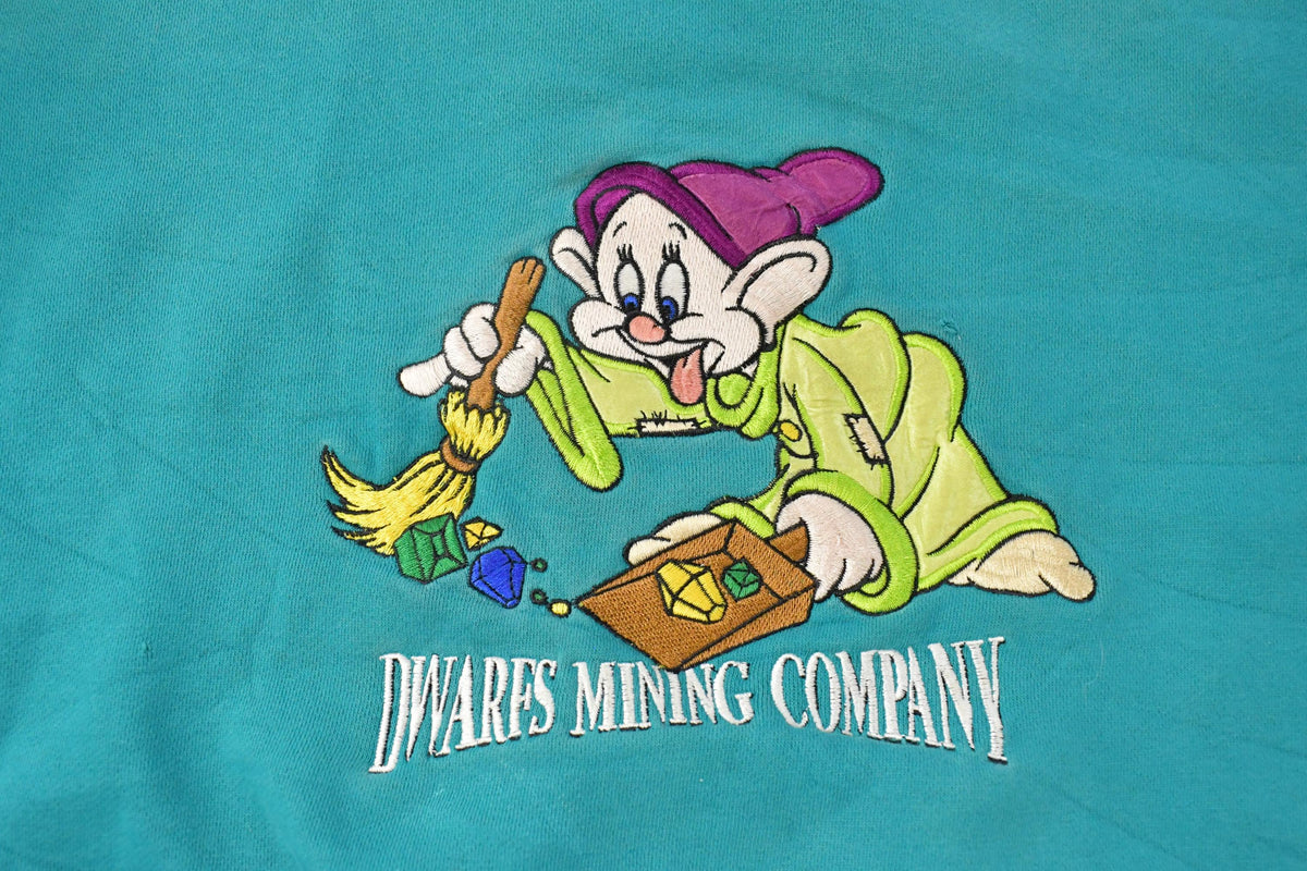 Vintage 1990s Snow White Seven Dwarves Mining Disney Crewneck Sweatshirt Men's XL