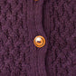 Vintage 1970s Shawl Collar Wool Cable Knit Sweater Women's XL