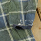 Vintage 1990s Blazer Plaid Henley Long Sleeve Shirt Men's Size M