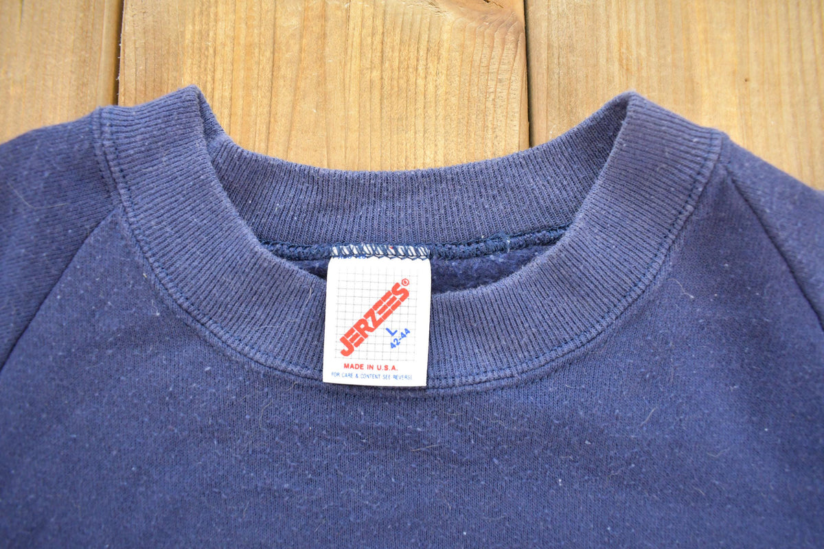 Vintage 1990s Town Bank New Jersey Travel Raglan Crewneck Sweatshirt Men's L